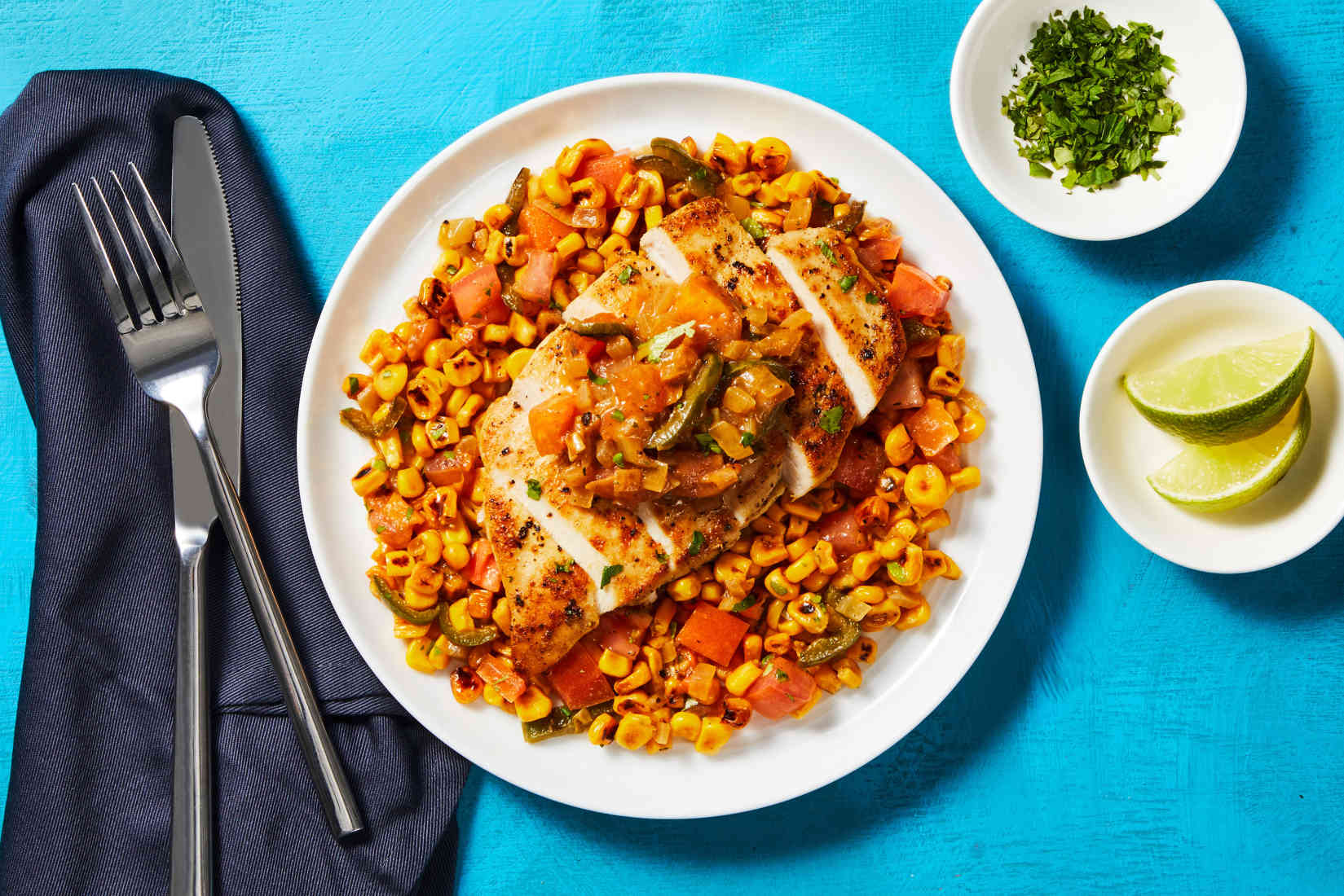 Fiery-Mexican-Style-Chicken-with-Charred-Corn-Salad-Tomato-Jalapeno ...