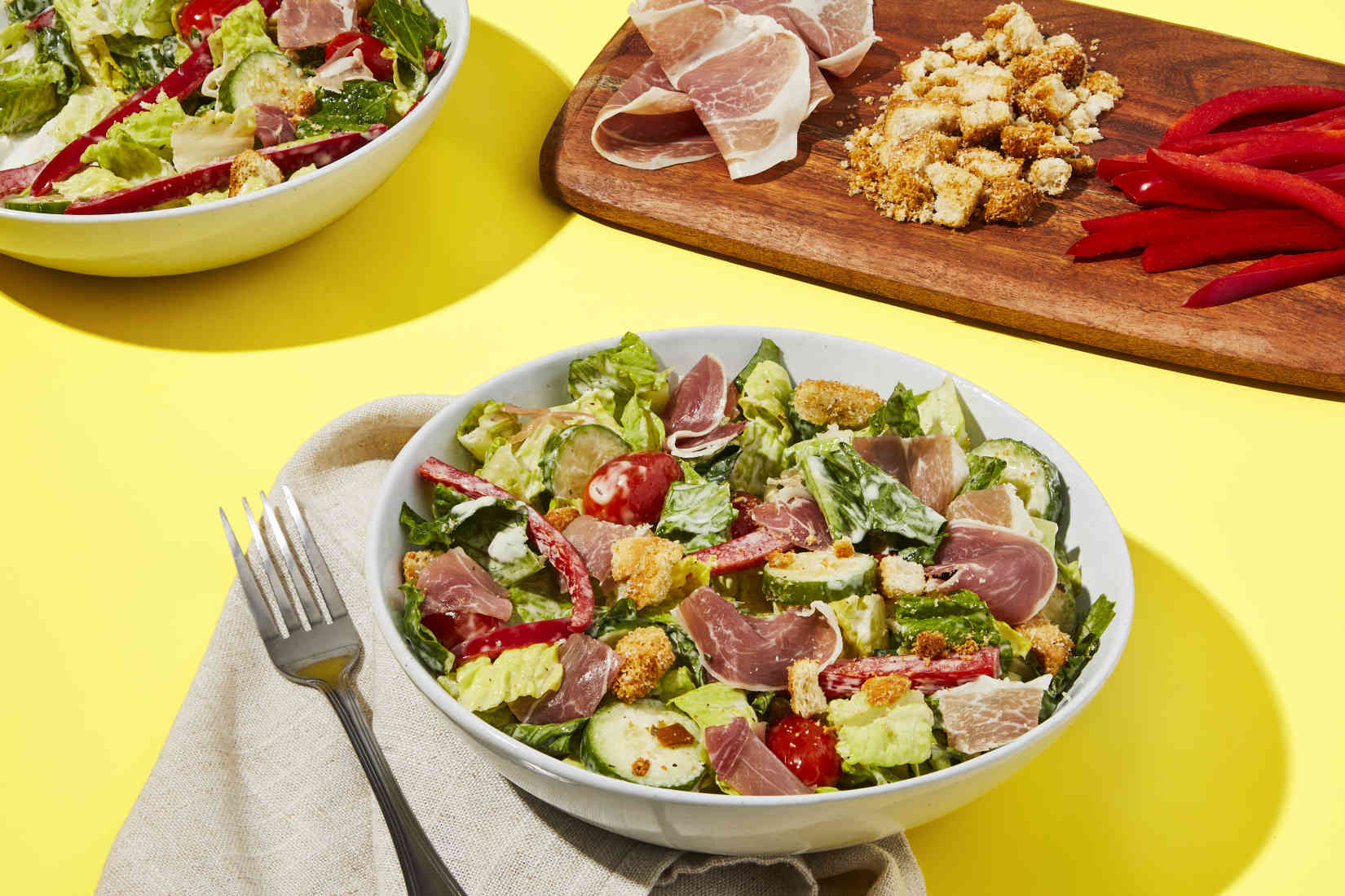 Italian-Hoagie-Salad-with-Prosciutto-with-Creamy-Italian-Dressing ...