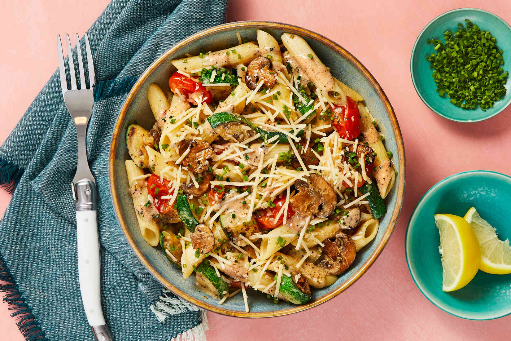 Silky-Sicilian-Shrimp-Penne-tossed-with-Mushrooms-Zucchini-Tomatoes ...